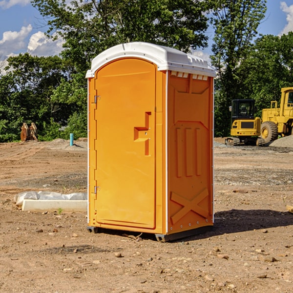 can i customize the exterior of the portable restrooms with my event logo or branding in Higden